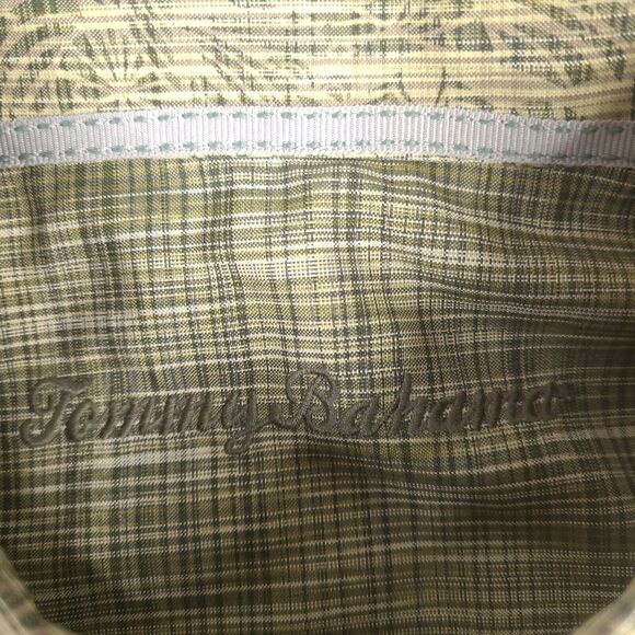 Tommy Bahama Shirt Mens Medium Green Striped Floral Long Sleeve Button Down‎ - Picture 3 of 16